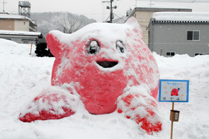 カービィーの雪像の画像