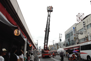 消防車の試乗体験の画像