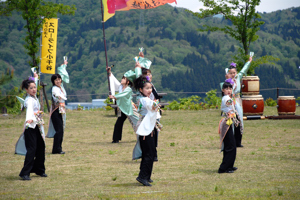 よさこいを踊る参加者の画像