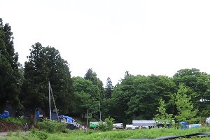 雨が上がった闘牛場付近の画像