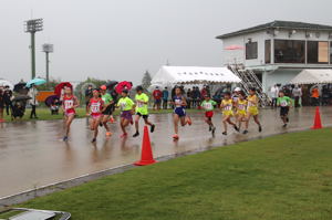 800ｍのスタートをした小学生女子の画像