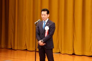 式辞を述べる宮崎市長の画像