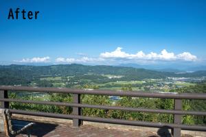 雑木伐採後の景観の画像