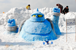 鉄人28号の雪像の画像