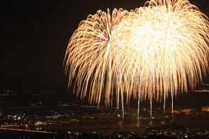 10号5発同時打ち花火の画像