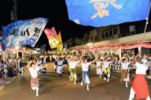 よさこいを踊る参加者の画像