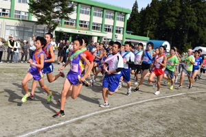 中学男・女、男子、女子のスタートの画像