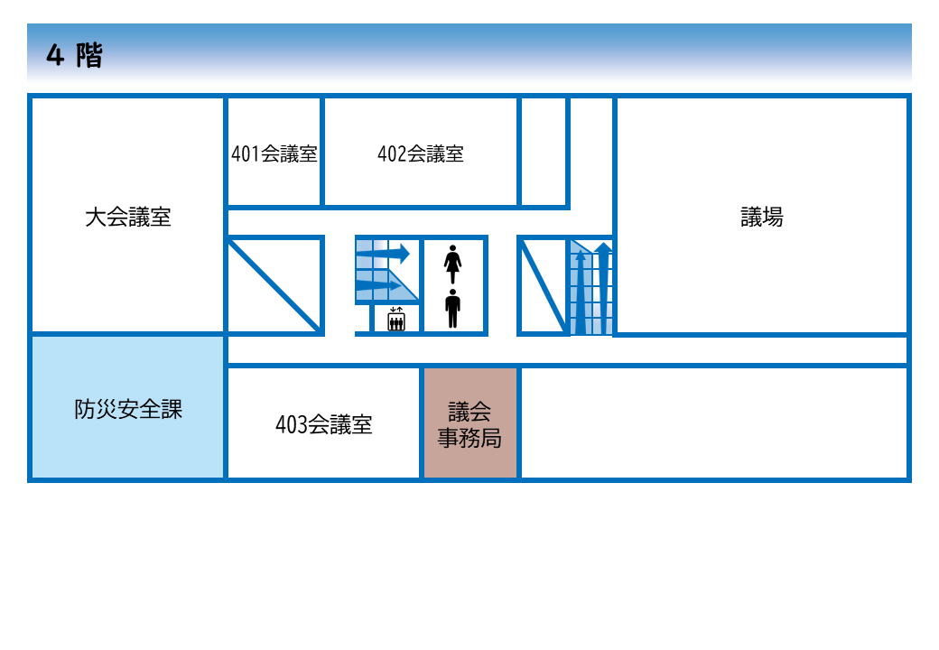 庁舎4階フロアマップ