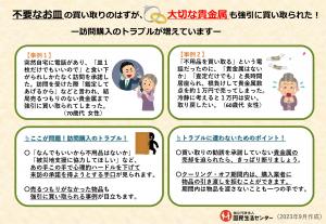 訪問購入のトラブルに関する資料